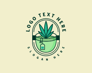 Marijuana - Weed Tea Bar logo design
