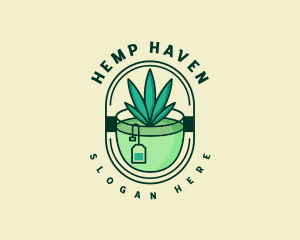 Weed Tea Bar logo design