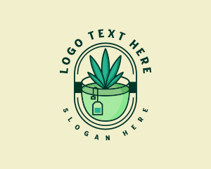 Cannabis - Weed Tea Bar logo design