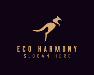 Biodiversity - Jumping Kangaroo Animal logo design