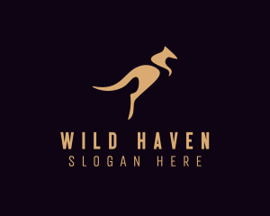 Fauna - Wild Kangaroo Animal logo design