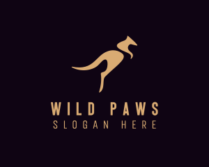 Wild Kangaroo Animal logo design