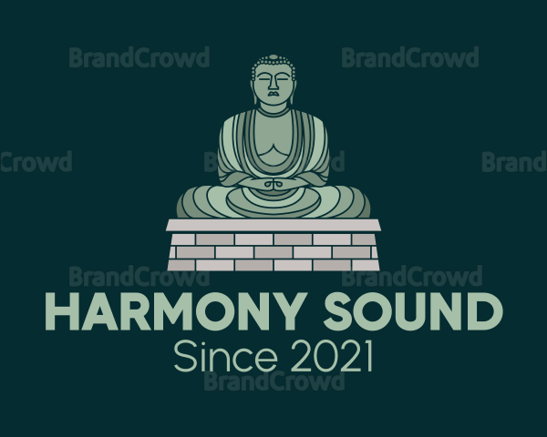 Green Buddha Statue Logo