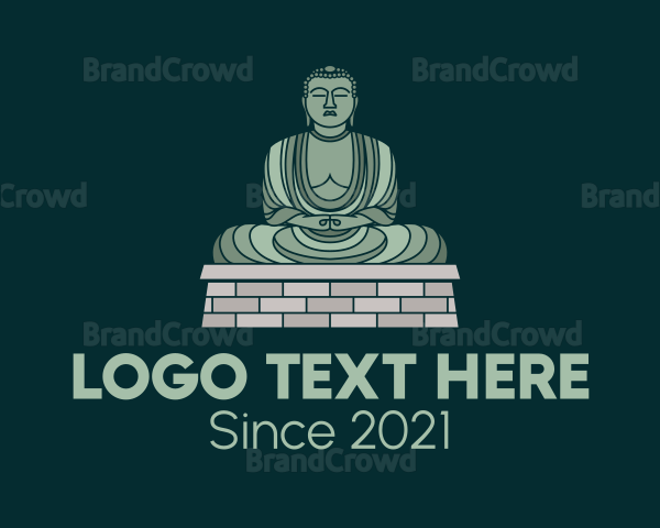 Green Buddha Statue Logo