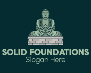 Green Buddha Statue Logo