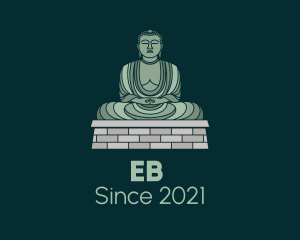 Stanchion - Green Buddha Statue logo design