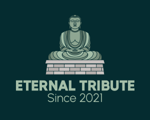 Monument - Green Buddha Statue logo design