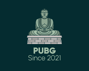 Monument - Green Buddha Statue logo design