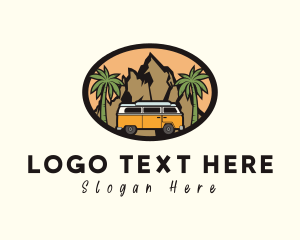 Tropical - Campervan Travel Adventure logo design