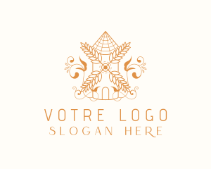 Wheat Grain Mill Logo