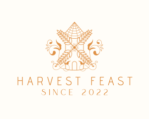 Wheat Grain Mill logo design