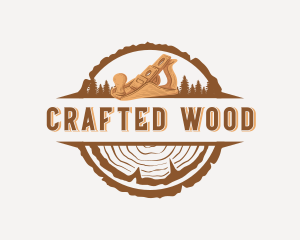 Wood Planer Carpenter Tool logo design