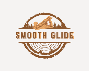 Wood Planer Carpenter Tool logo design