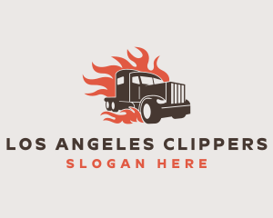 Flame - Flame Truck Courier logo design