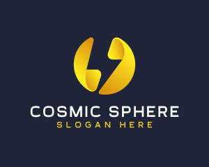 Gradient Sphere Lightning logo design