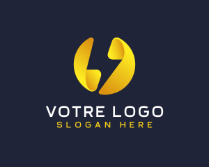 Logistics - Gradient Sphere Lightning logo design