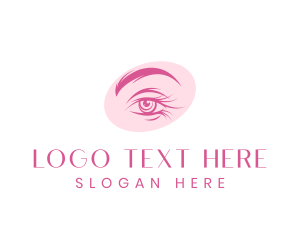 Cosmetic Tattoo - Feminine Beauty Eye Lashes logo design