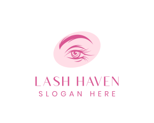 Feminine Beauty Eye Lashes logo design