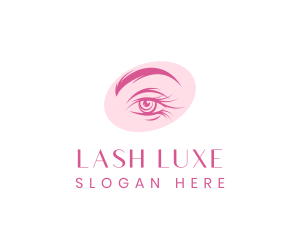 Feminine Beauty Eye Lashes logo design