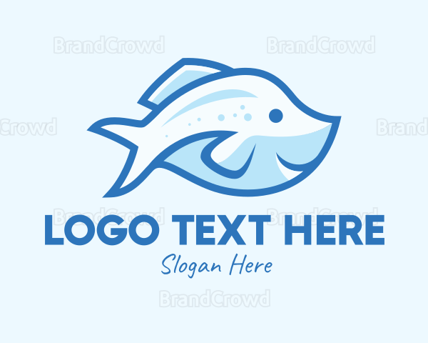 Blue Trout Fish Logo