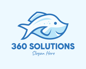 Blue Trout Fish logo design