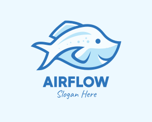 Blue Trout Fish logo design