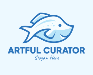 Blue Trout Fish logo design