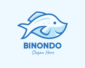 Salmon - Blue Trout Fish logo design