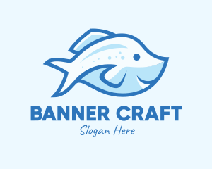 Blue Trout Fish logo design