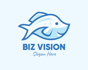 Blue Trout Fish logo design