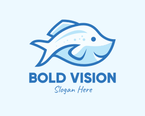 Blue Trout Fish logo design