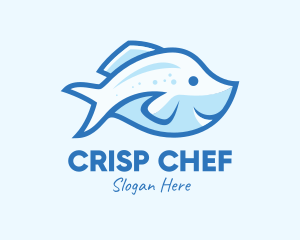 Blue Trout Fish logo design