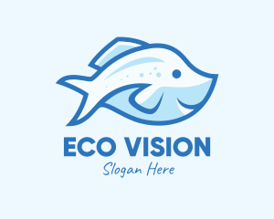 Blue Trout Fish logo design