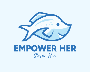 Blue Trout Fish logo design