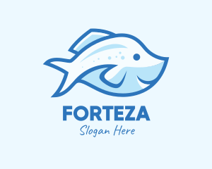 Blue Trout Fish logo design