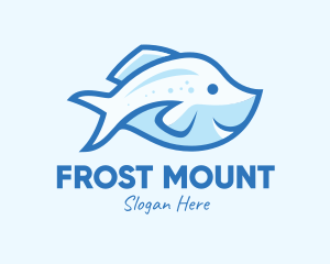 Blue Trout Fish logo design