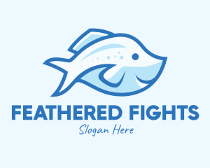 Blue Trout Fish logo design