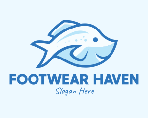 Blue Trout Fish logo design