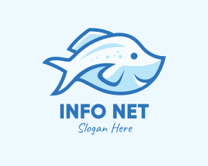 Blue Trout Fish logo design