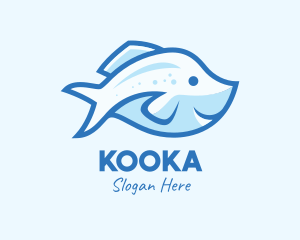 Blue Trout Fish logo design