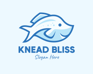 Blue Trout Fish logo design