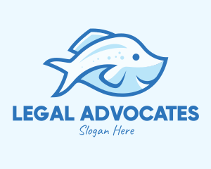 Blue Trout Fish logo design