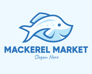 Mackerel - Blue Trout Fish logo design