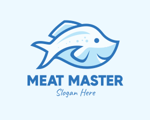 Blue Trout Fish logo design