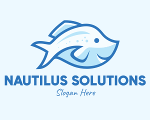 Blue Trout Fish logo design