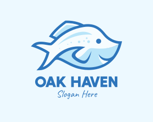 Blue Trout Fish logo design