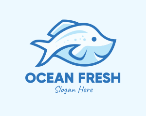 Tuna - Blue Trout Fish logo design
