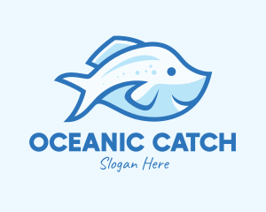 Fish - Blue Trout Fish logo design