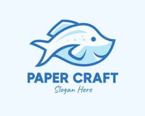 Blue Trout Fish logo design