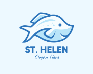 Blue Trout Fish logo design